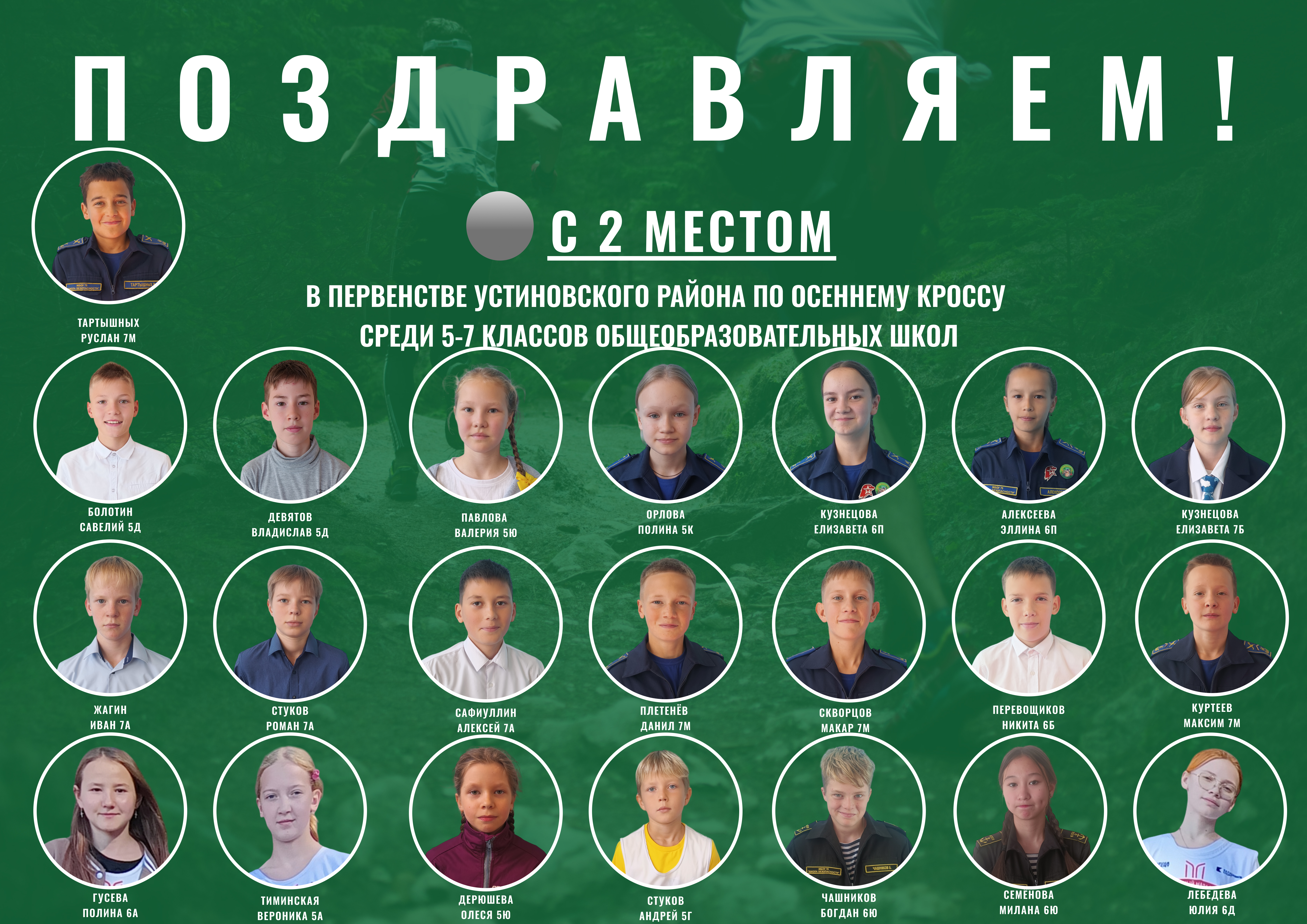 Первенство Устиновского района по осеннему кроссу среди 5-7 классов.